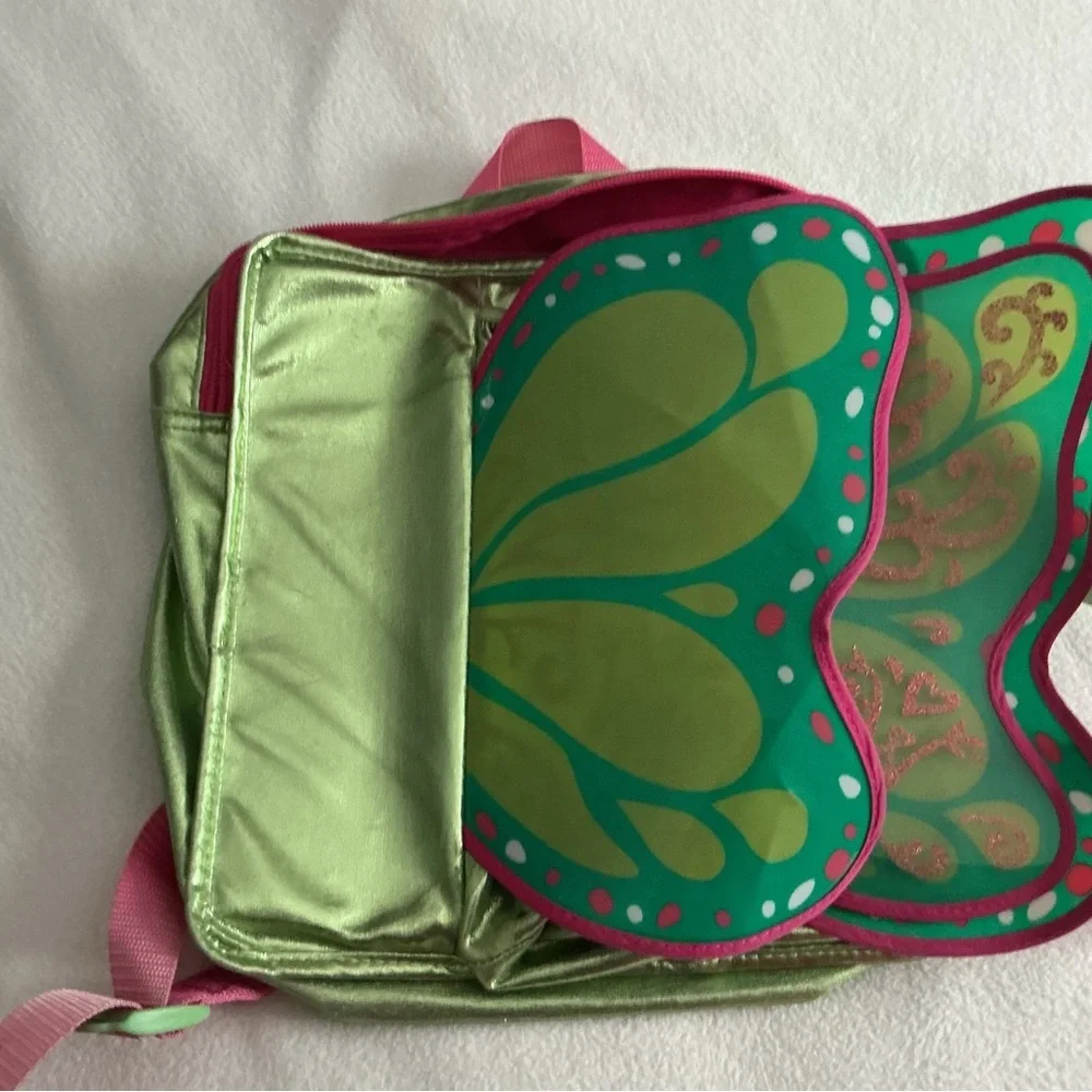 American Girl fairy wings backpack sparkling green and pink good condition